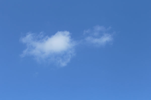 青空と雲 浮き雲 画像 3600 3601  無料写真素材 「花ざかりの森」