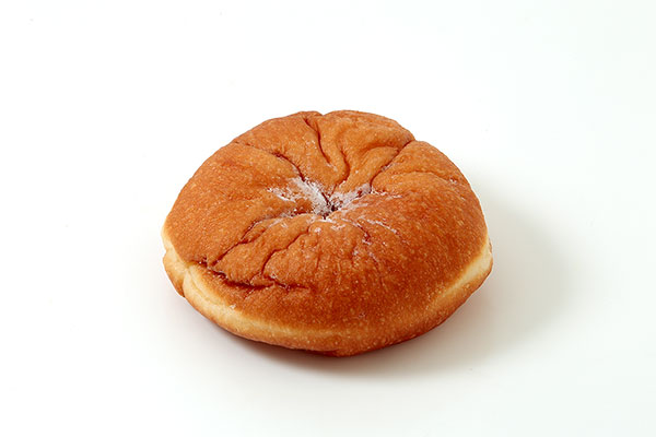 大きめのドーナツ一個を白バックで撮影した画像1カット