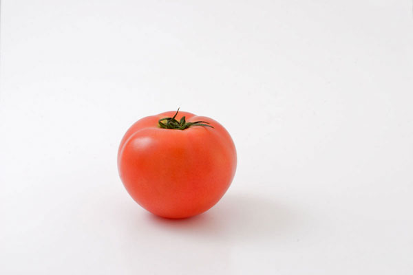 トマト 1個 画像3 白バック 野菜の素材 フリー写真素材