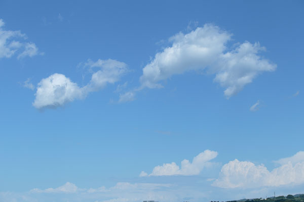 青空と雲 画像 浮き雲 4135 無料写真素材「花ざかりの森」